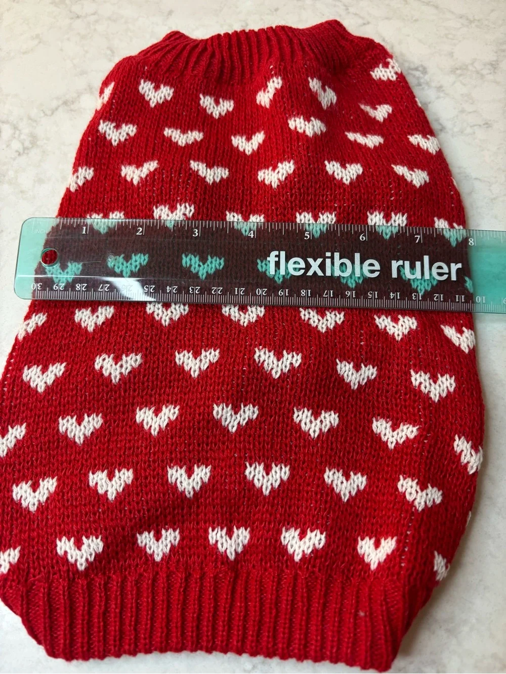 Cozy Red Heart Knit Small Dog Sweater - Pet Apparel NWOT